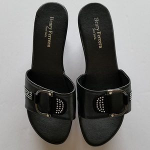 Henry Ferrera Reserve 200 Black Wedges - 9 - NWOT
